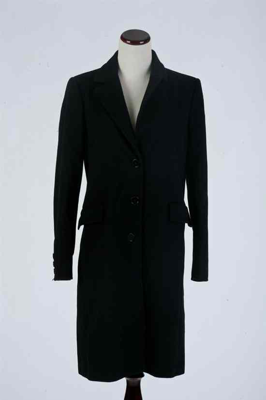 Appraisal: MIU MIU BLACK COAT Size wool and cashmere blend Three