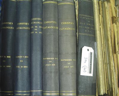 Appraisal: Catalogues Christie's Five bound volumes of Christie's catalogues i July