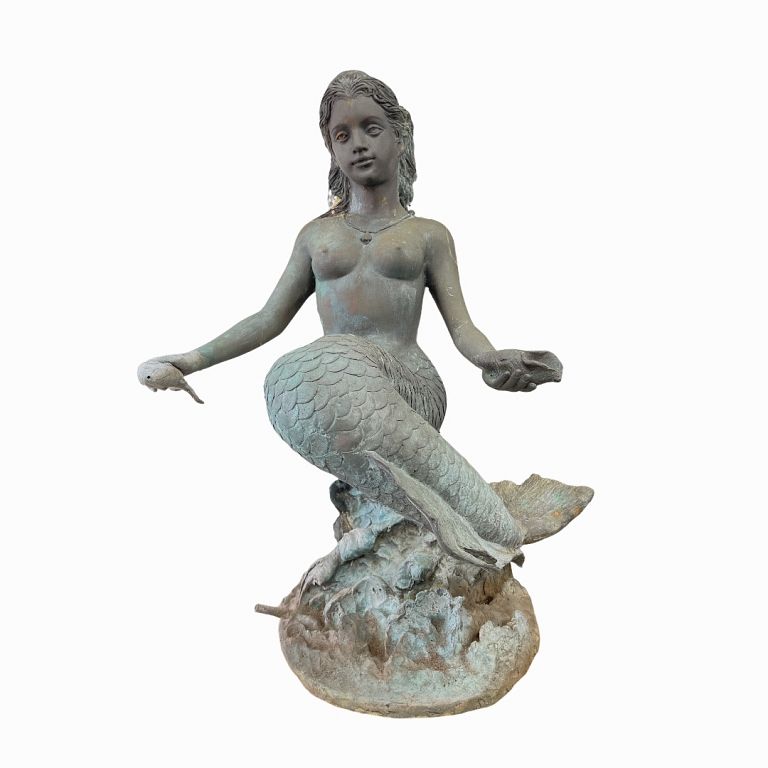 Appraisal: th Century Bronze Mermaid Sculpture th Century Bronze Mermaid Sculpture