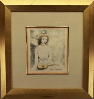 Appraisal: Marie Laurencin Marie Laurencin France Spain - Colored Etching of