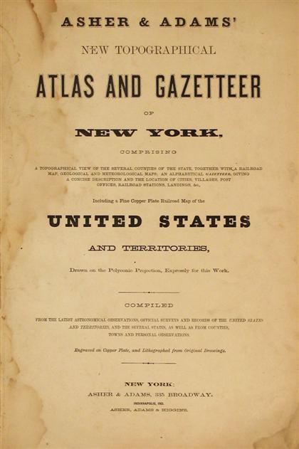 Appraisal: vols American th-Century State Atlases Asher and Adams' New Topographical