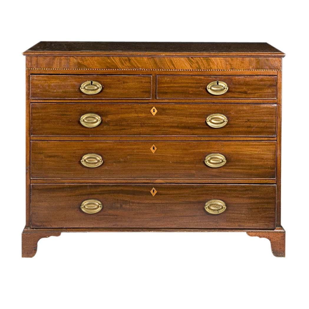 Appraisal: Late George III Mahogany Chest Height inches width inches depth