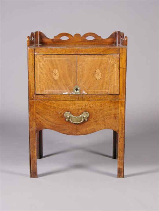 Appraisal: A George III Mahogany Bedside Commode Cabinet Height x width