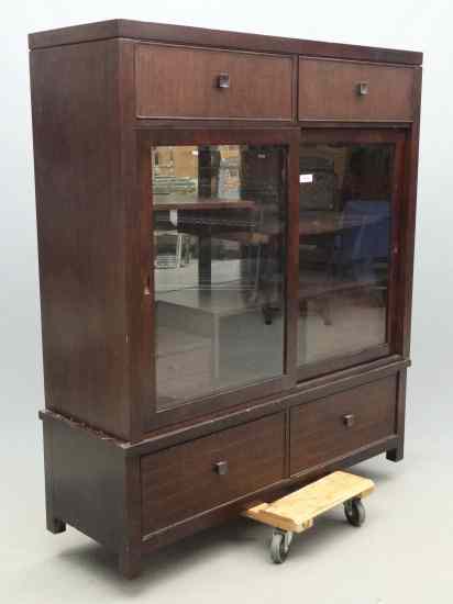 Appraisal: Contemporary entertainment cabinet ' W '' D '' Ht