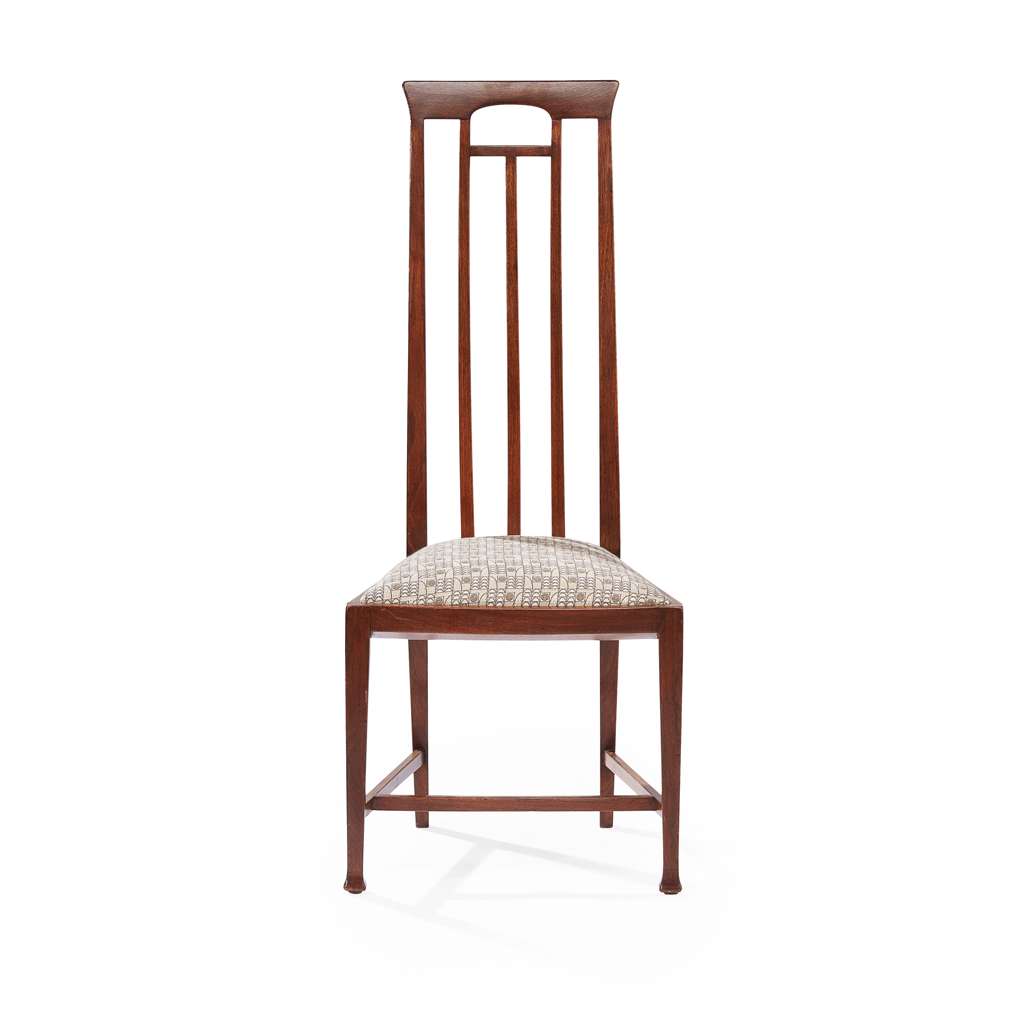 Appraisal: ATTRIBUTED TO JOSEPH MARIA OLBRICH ART NOUVEAU MAHOGANY SIDE CHAIR