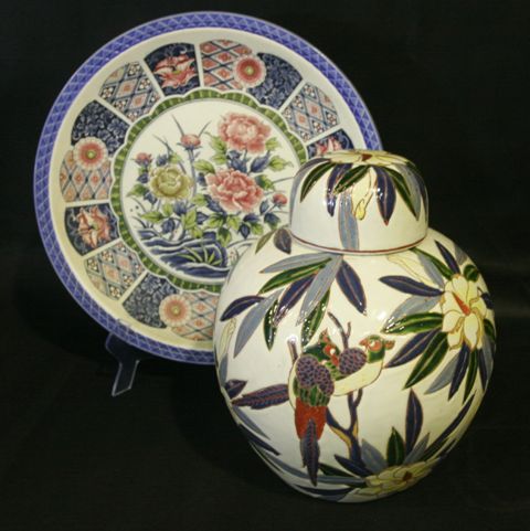 Appraisal: A Chinese pottery ginger jar together with a Chinese imari