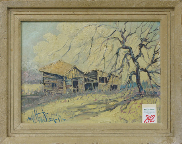 Appraisal: WILLIAM H WATSON M D OIL ON PANEL Oregon born