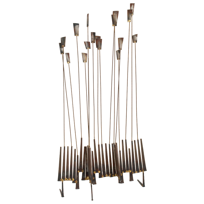 Appraisal: William Bowie sculpture attribution s three-dimensional form using nails and