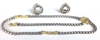 Appraisal: k y g on sterling David Yurman link chain and