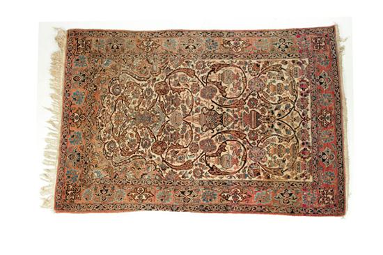 Appraisal: ORIENTAL RUG Isfahan mid th century Figural with hanging urns