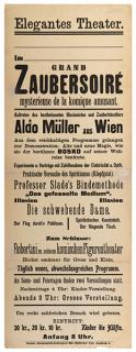 Appraisal: Mller Aldo Grand Zaubersoir Germany Genossenschafts-Buchdruckerei ca Letterpress broadside describes