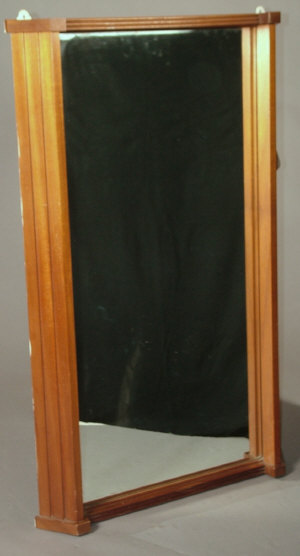 Appraisal: A mahogany framed wall mirror late th century of rectangular