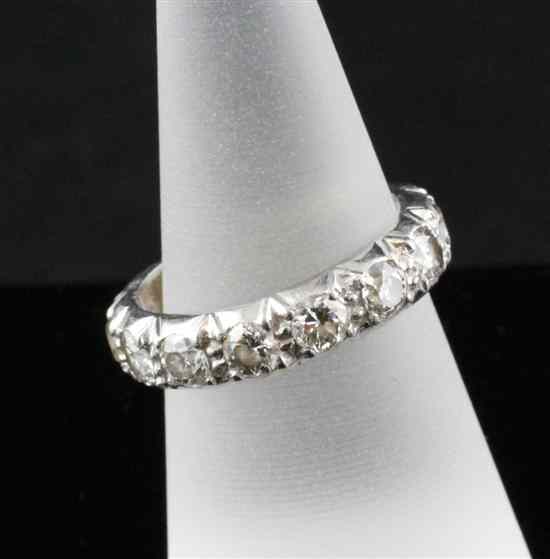 Appraisal: An ct white gold and diamond eternity ring set with