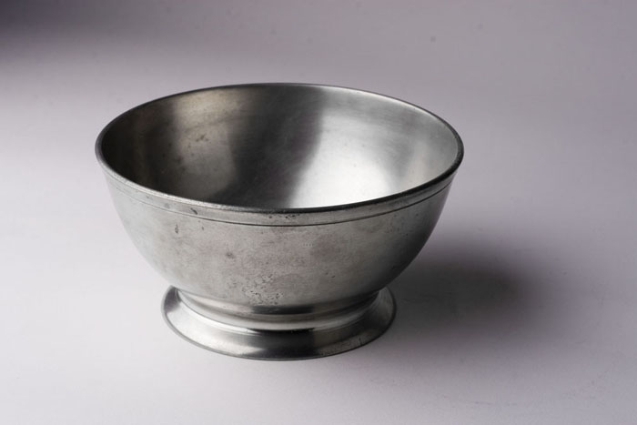 Appraisal: PEWTER BASIN PROBABLY PHILADELPHIA CIRCA - Height inches diameter inches