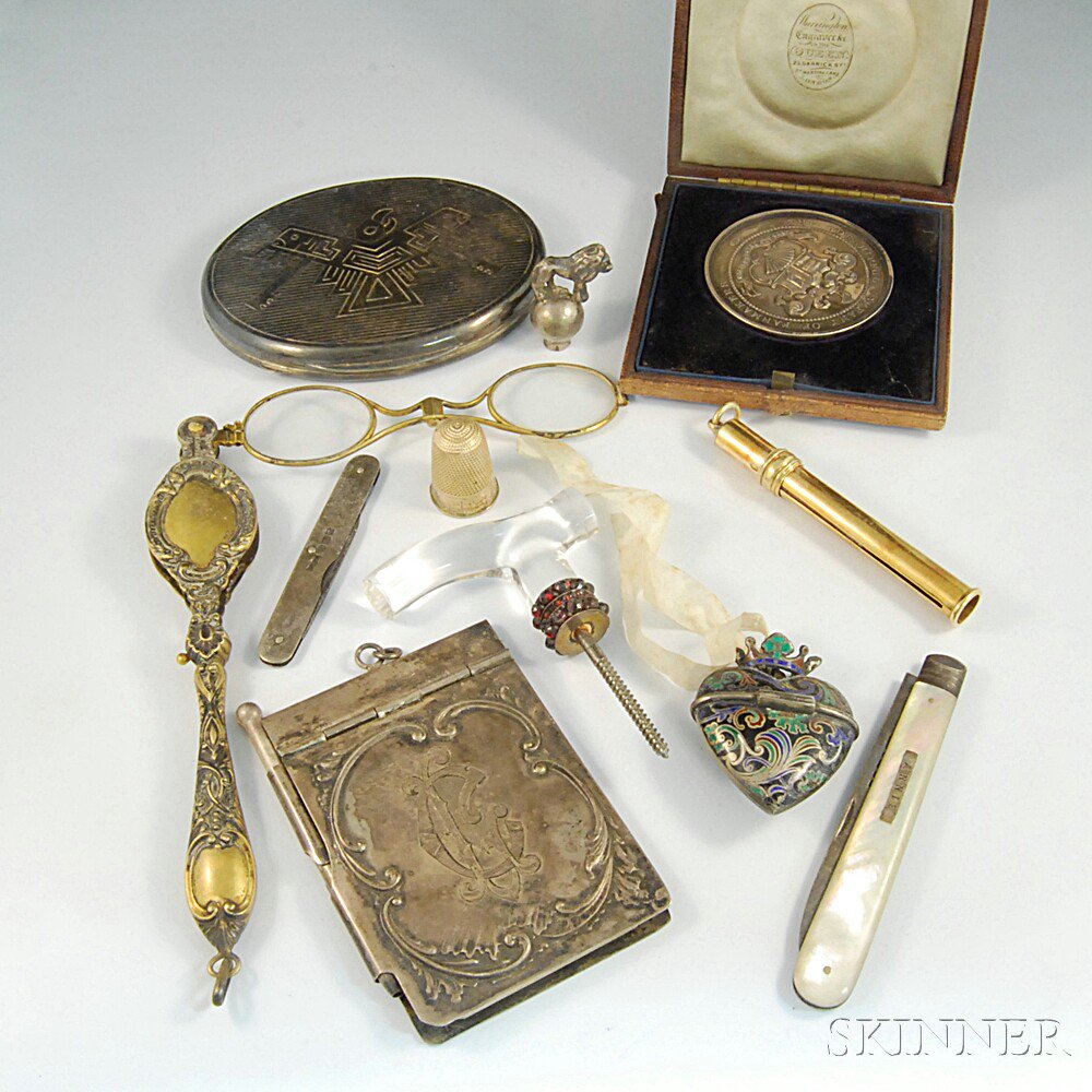 Appraisal: Group of Assorted Personal Accessory Items including a lorgnette a