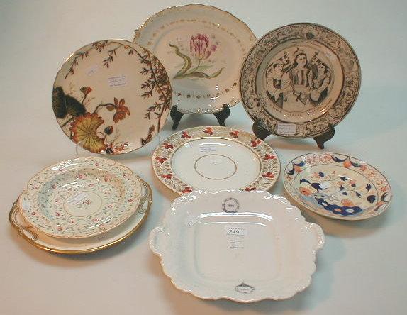 Appraisal: A collection of thC decorative plates including Chamberlains Worcester commemorative