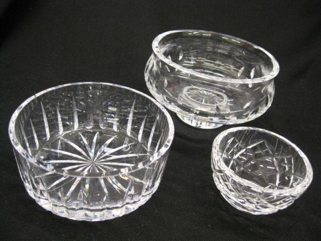 Appraisal: Waterford Cut Crystal Bowls x diameter excellent