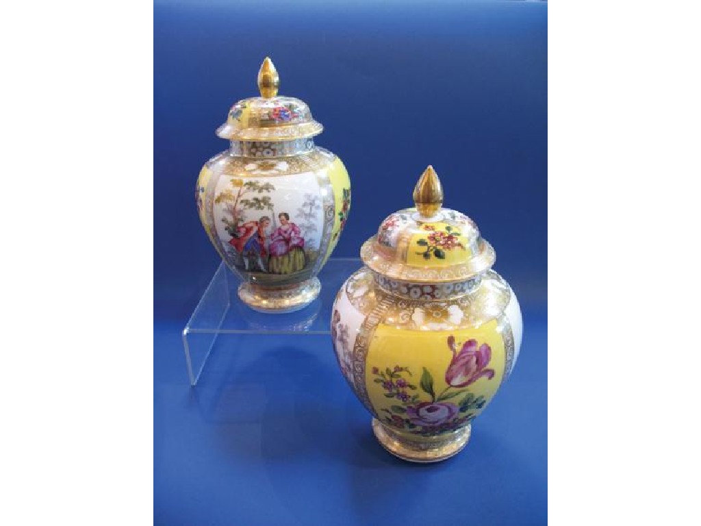 Appraisal: A PAIR OF LATE TH CENTURY MEISSEN VASES AND COVERS