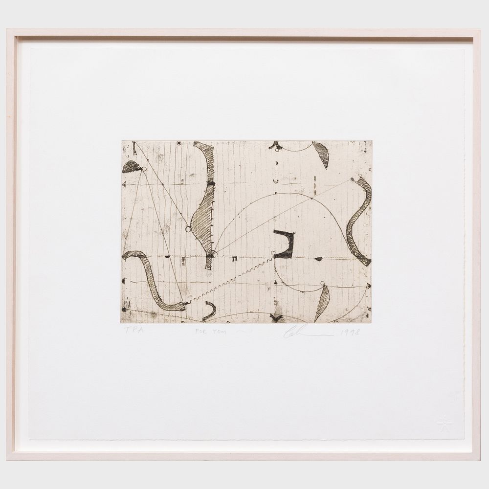 Appraisal: Caio Fonseca b Notations II Etching in black on wove