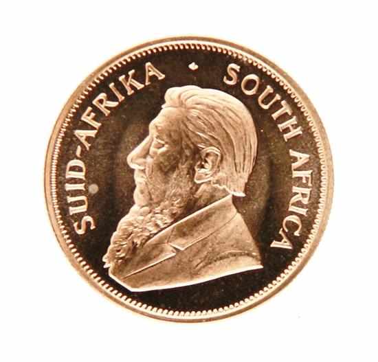 Appraisal: South African Krugerrand gold coin obverse with profile portrait of