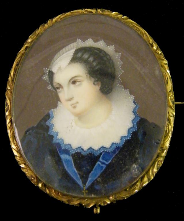 Appraisal: th century oval gilt frame miniature depicting a portrait of