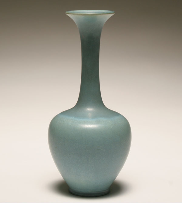 Appraisal: Rookwood matte blue green art pottery vase with bulbous body