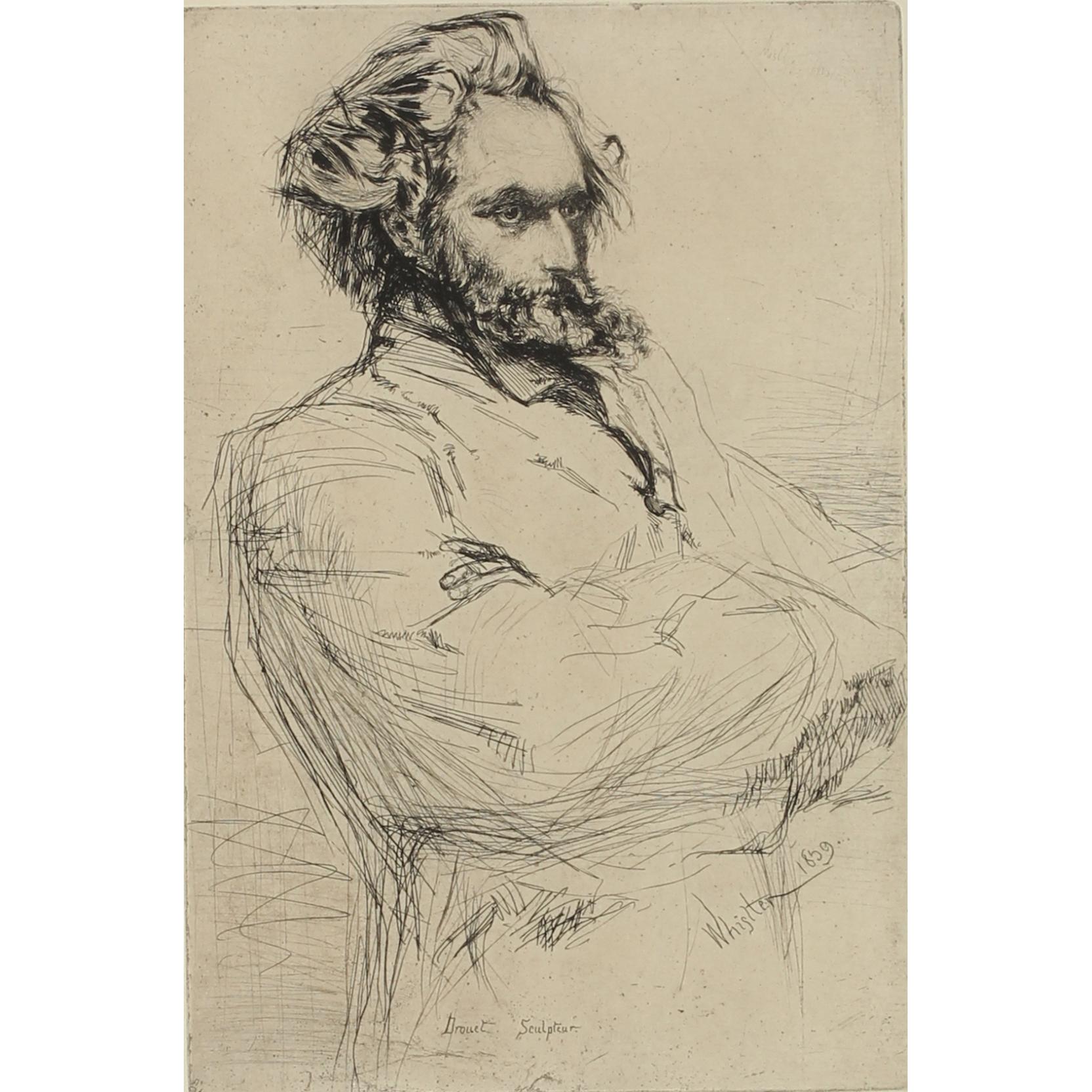 Appraisal: James McNeill Whistler American - Drouet Sculpteur etching on wove