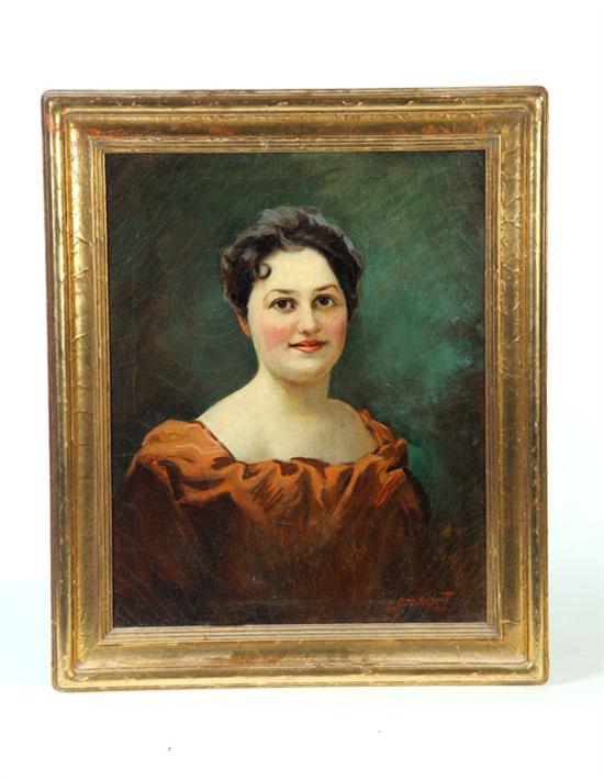 Appraisal: PORTRAIT OF A WOMAN BY LEON LIPPERT OHIO - Oil