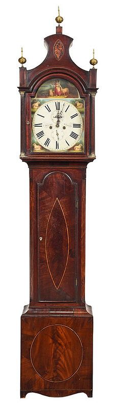 Appraisal: George III Inlaid Mahogany Tall Case Clock dial signed L