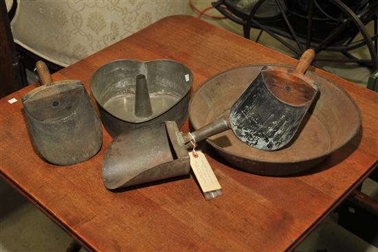 Appraisal: FIVE PIECES OF METALWARE American late th-early th century Three