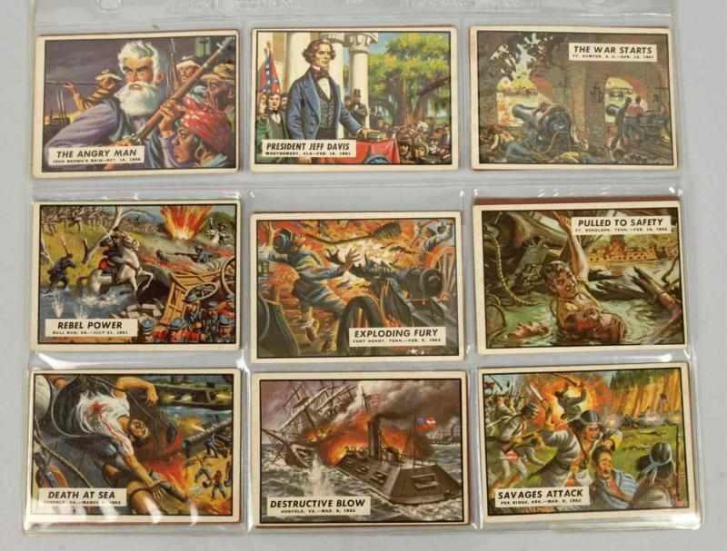 Appraisal: Topps Vintage Civil War Gum Card Set Description Circa s