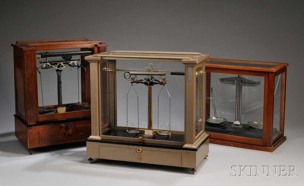 Appraisal: Three Analytical Balance Scales a Wm Ainsworth Sons with a