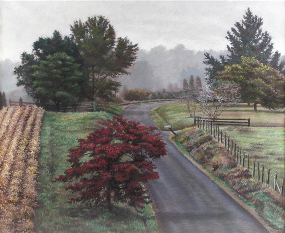 Appraisal: WILLIAM M SULLIVAN AMERICAN - RED MAPLE Pastel on paper