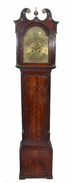 Appraisal: A GEORGE III MAHOGANY EIGHT DAY LONG CASE CLOCK the