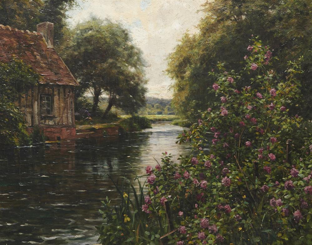 Appraisal: LOUIS ASTON KNIGHT American - By the River oil on