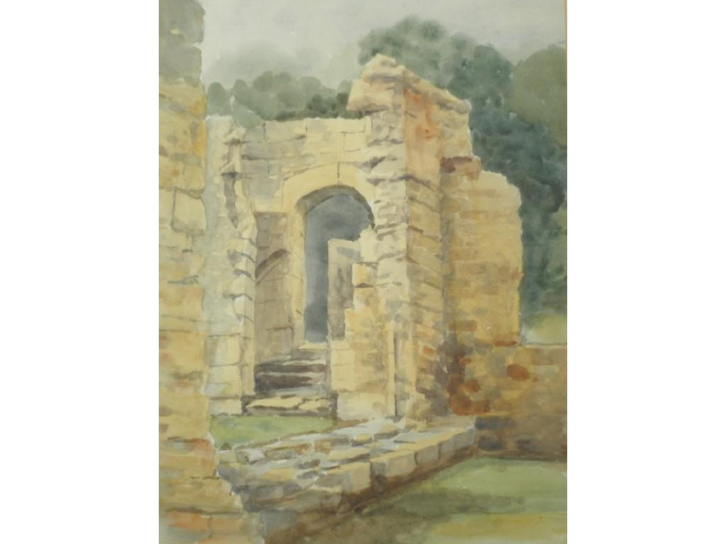 Appraisal: M L Sneath thC The Old Palace turret staircase watercolour