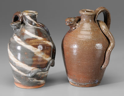 Appraisal: Two B B Craig snake jugs Burlon Craig Lincoln County