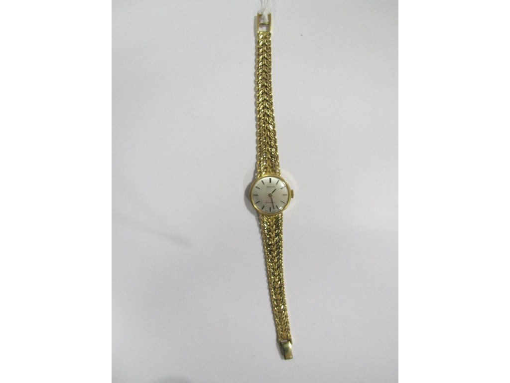 Appraisal: Ladies ct gold cased Tissot wrist watch with silver circular