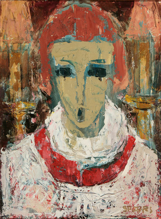 Appraisal: Frank Sydney Spears South African - Portrait of a Clown