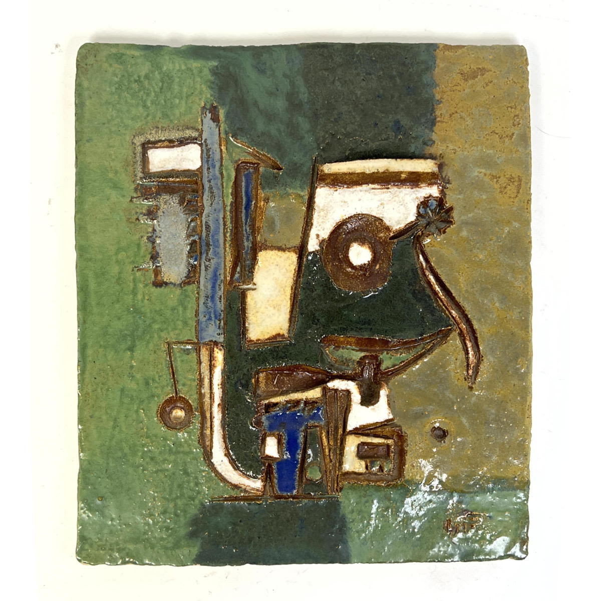 Appraisal: ISABELLE FERLAY Wall tile ceramic signed on reverse incised on