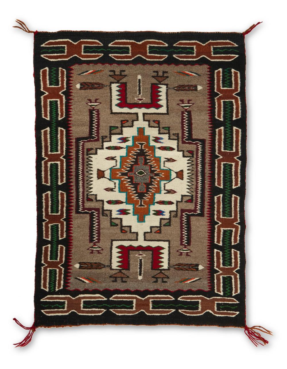 Appraisal: A Navajo pictorial rug Mid Late th century Dine Woven