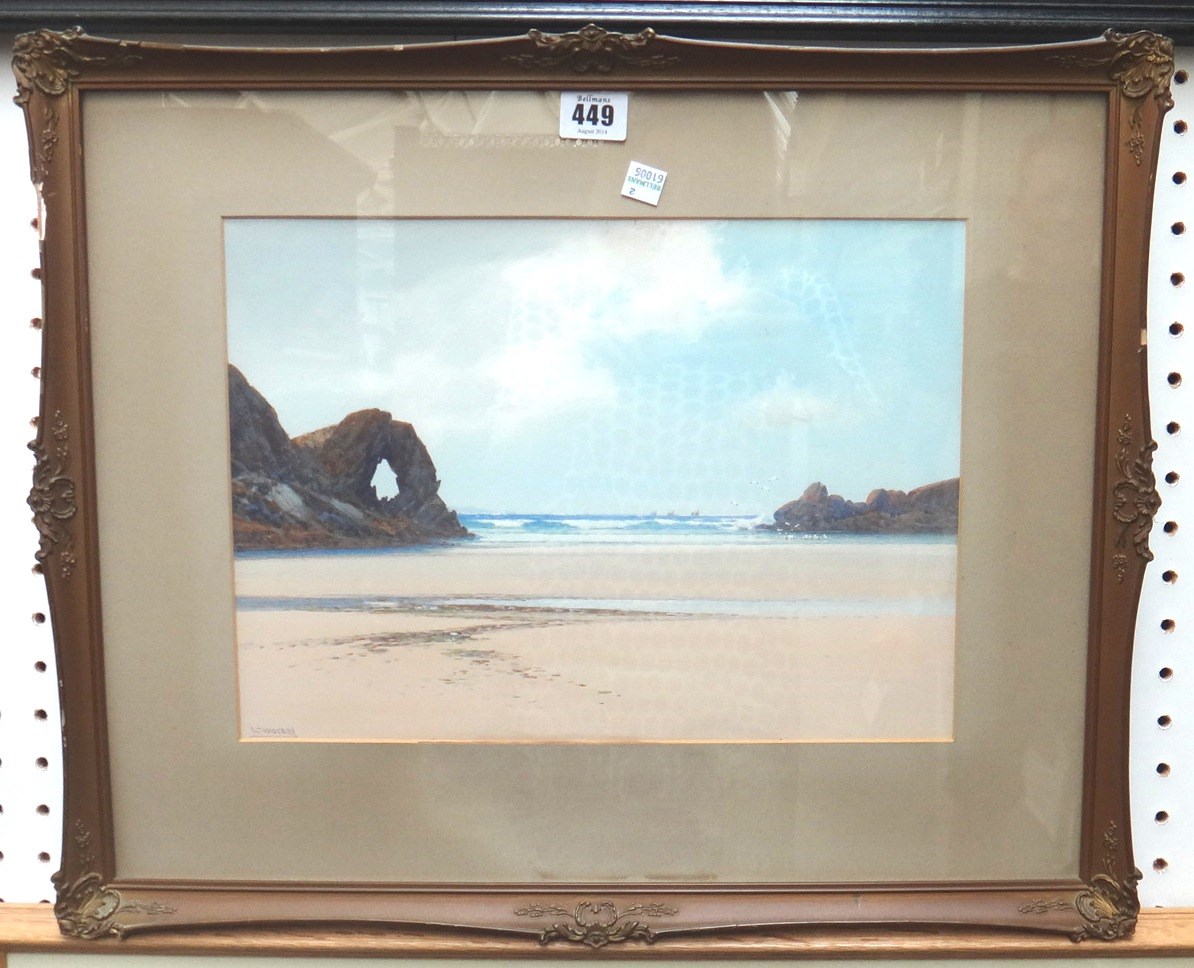 Appraisal: Frederick John Widgery - Lee Bay gouache signed cm x