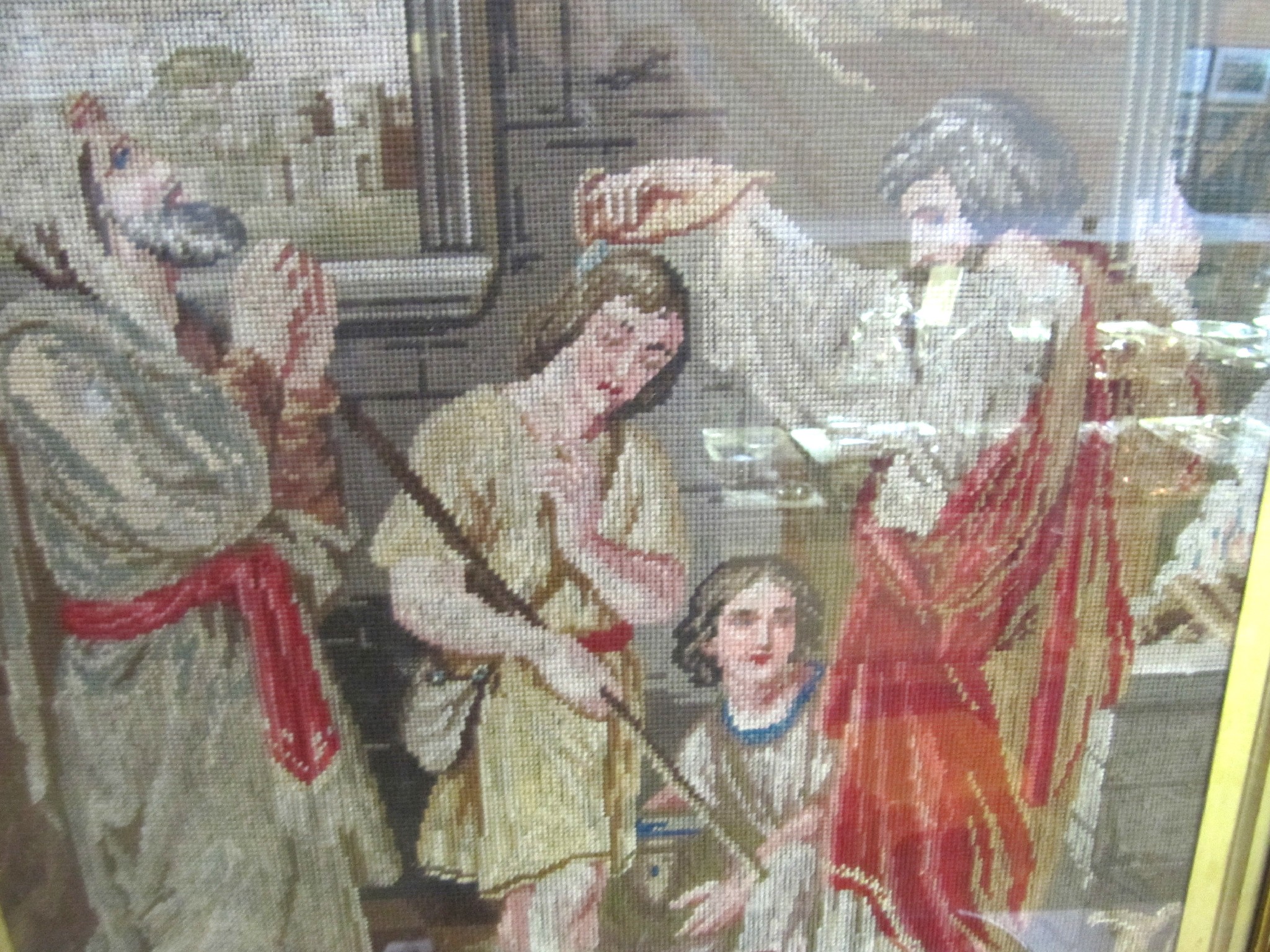 Appraisal: A framed tapestry religious scene