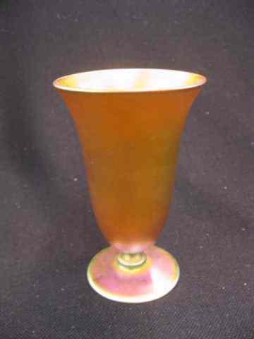 Appraisal: Steuben Aurene Art Glass Vase golden amber iridescent signed numbered