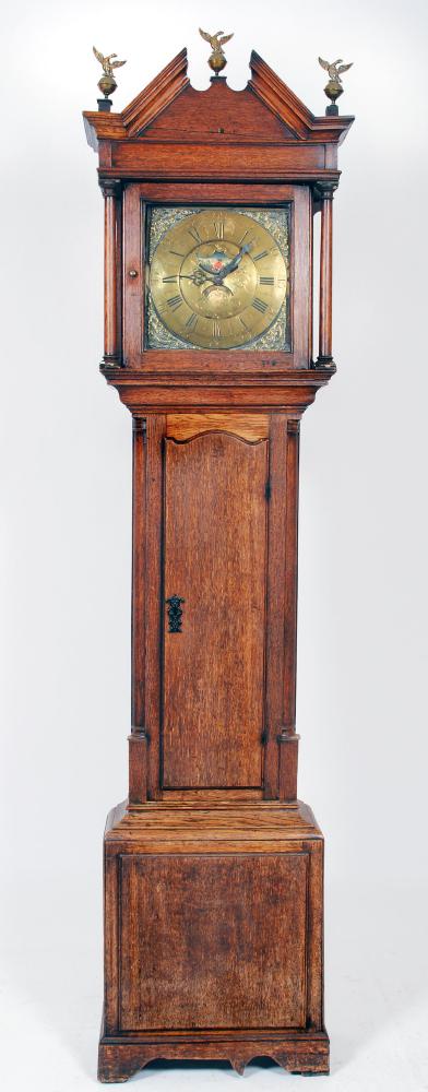 Appraisal: AN OAK LONGCASE CLOCK by J Batty Halifax the thirty