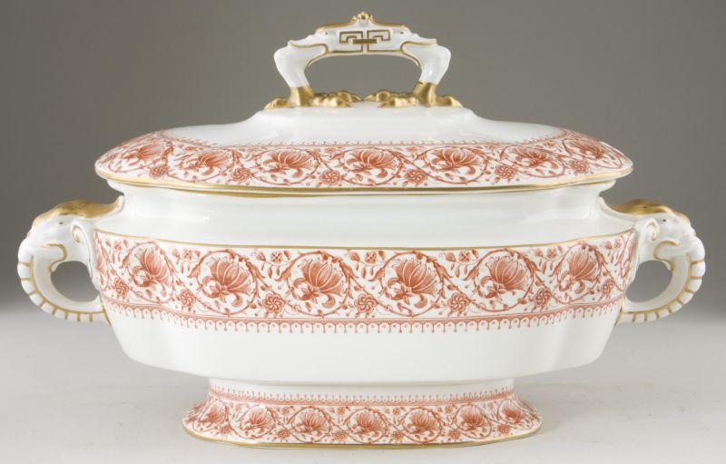 Appraisal: Royal Worcester Lidded Tureen late th century oblong form with