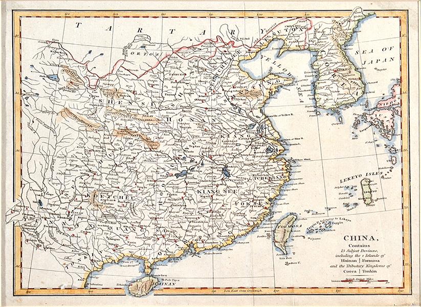 Appraisal: THREE FRAMED MAPS OF CHINA