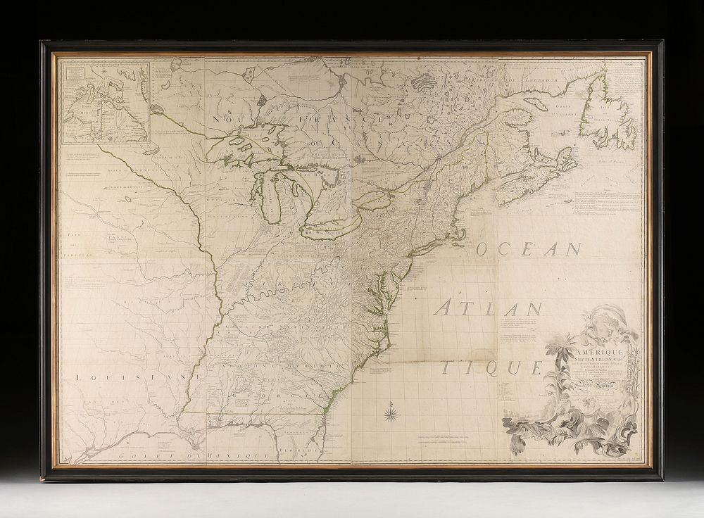 Appraisal: A COLONIAL MAP Amerique Septentrionale PARIS CIRCA A COLONIAL MAP