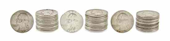 Appraisal: A Group of U S Washington Silver Quarters comprising approximately