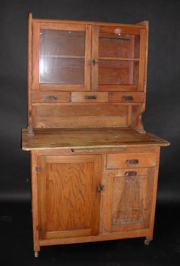 Appraisal: Provincial American Hoosier -Style Baker's Cabinet early th century the